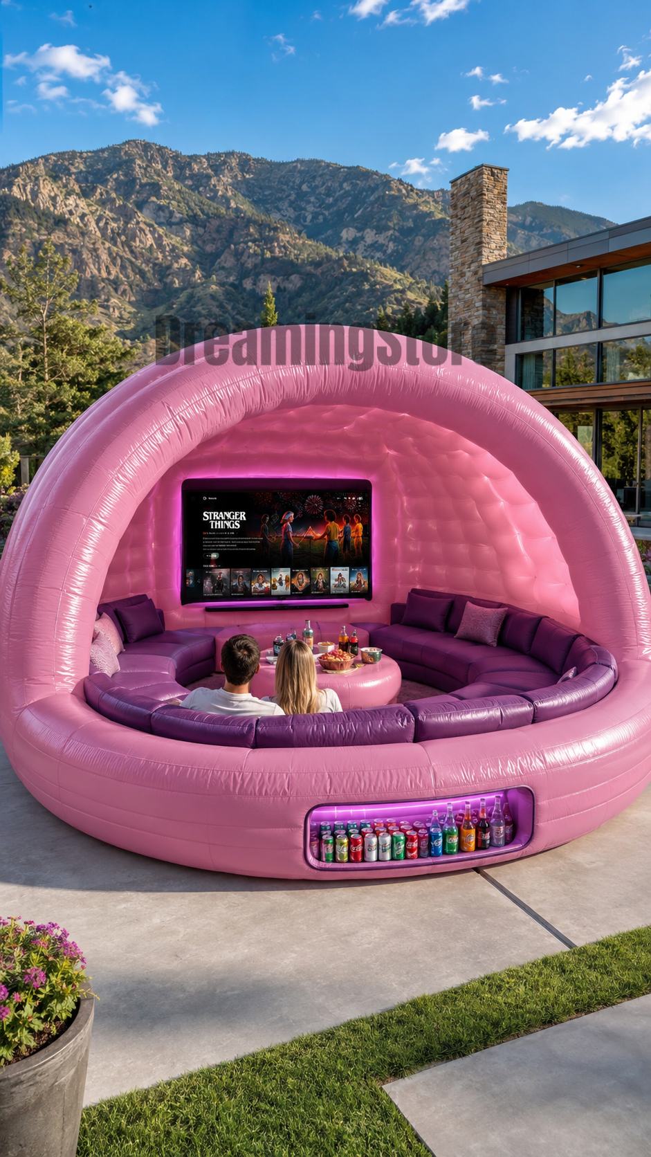 inflatable outdoor movie theater