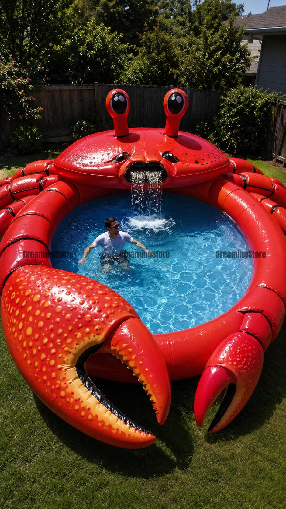crab-shaped swimming pools