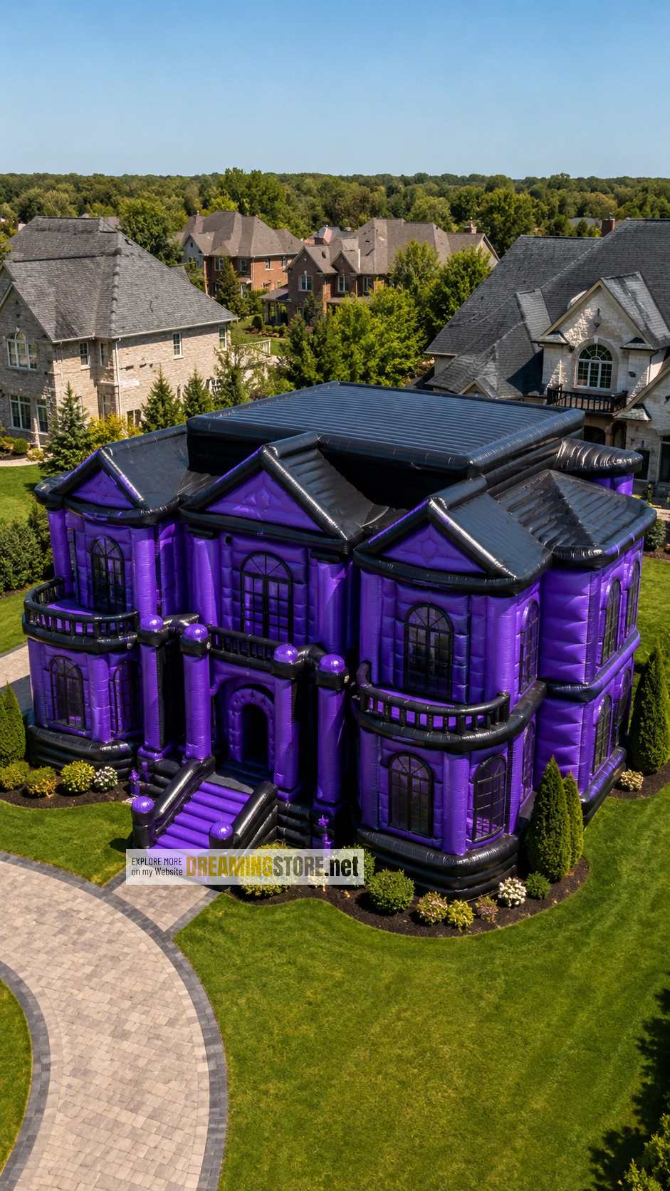 Inflatable Mega-Mansion Bounce House