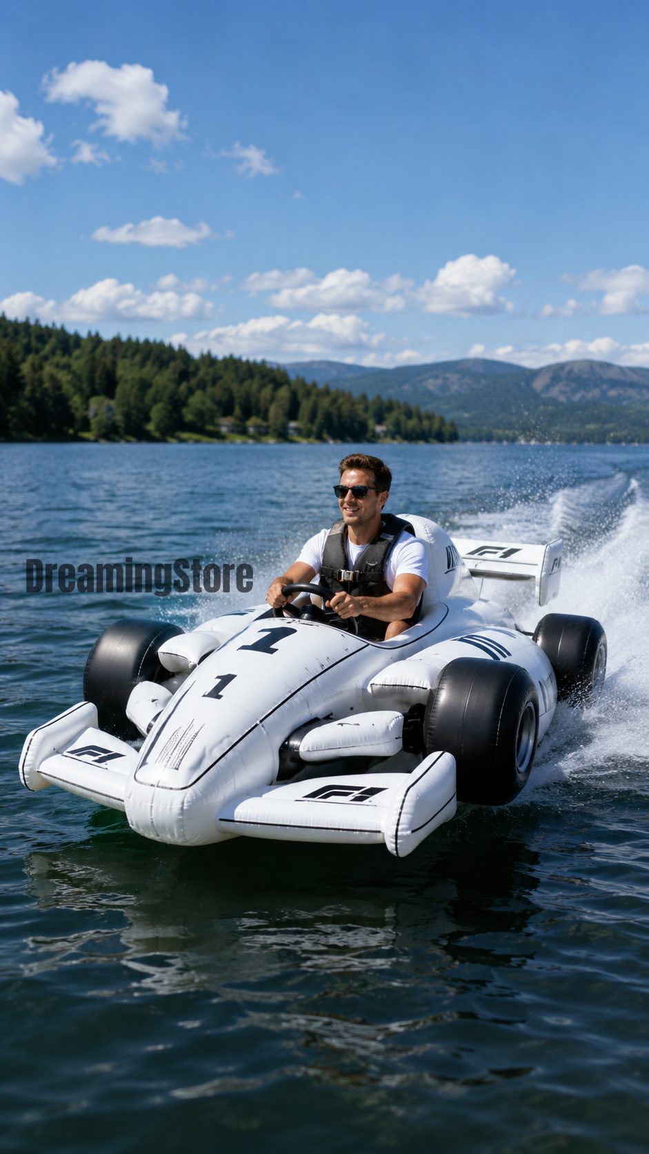 F1 race car inflatable boat