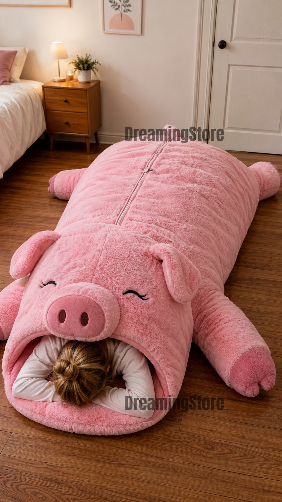 fluffy pig sleeping bags