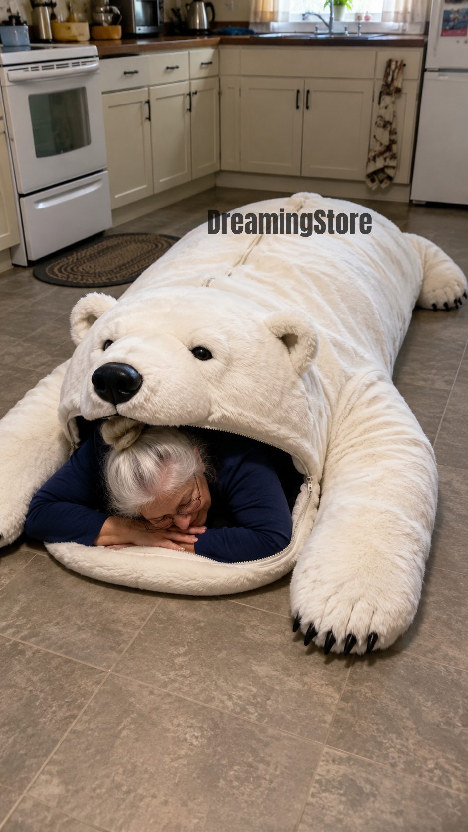 white bear-shaped sleeping bags