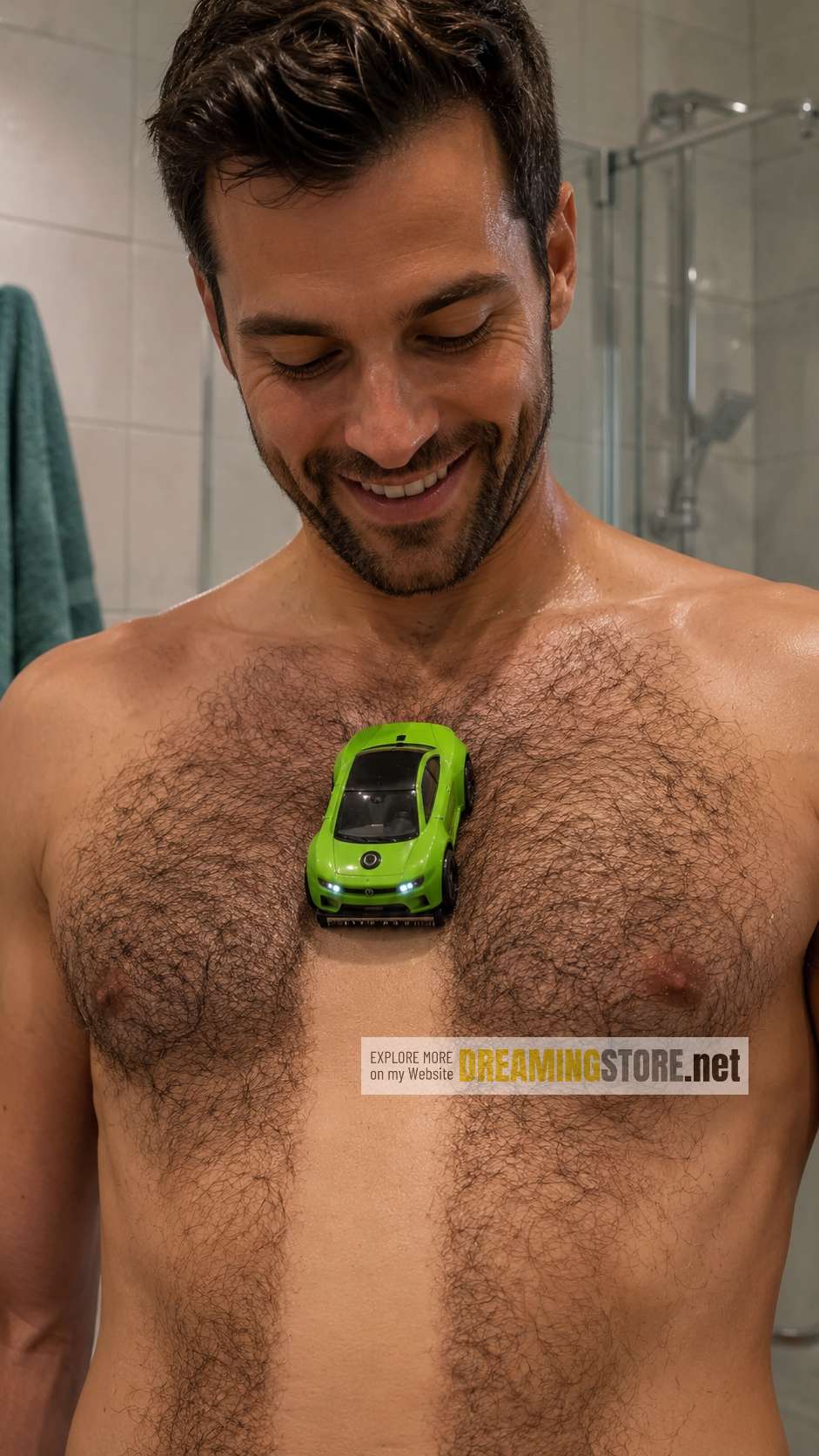 mini car-shaped chest shaving robot
