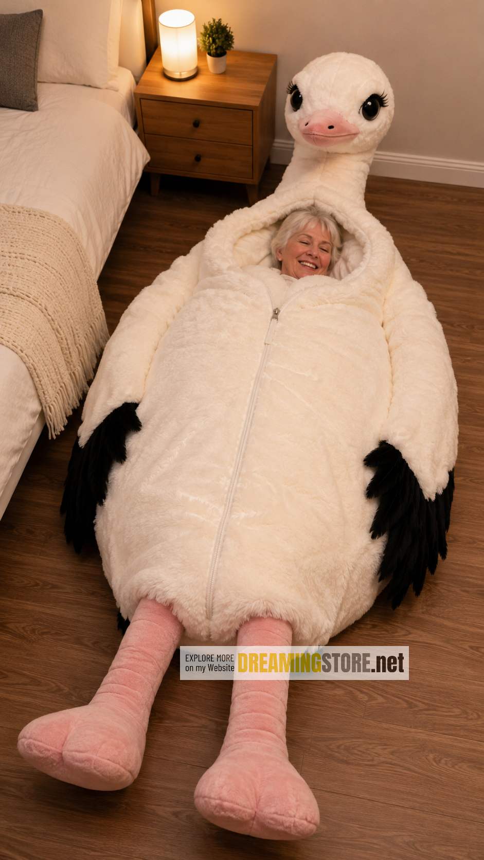 ostrich-shaped sleeping bags