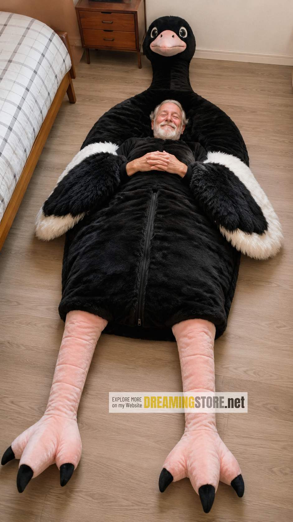 ostrich-shaped sleeping bags