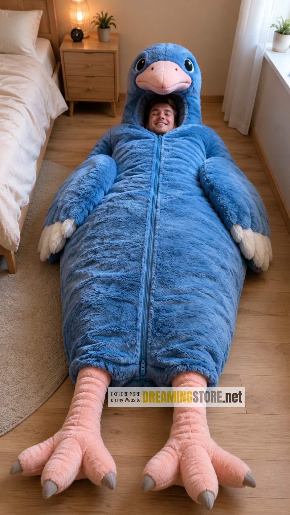Fluffy Ostrich Sleeping Bag