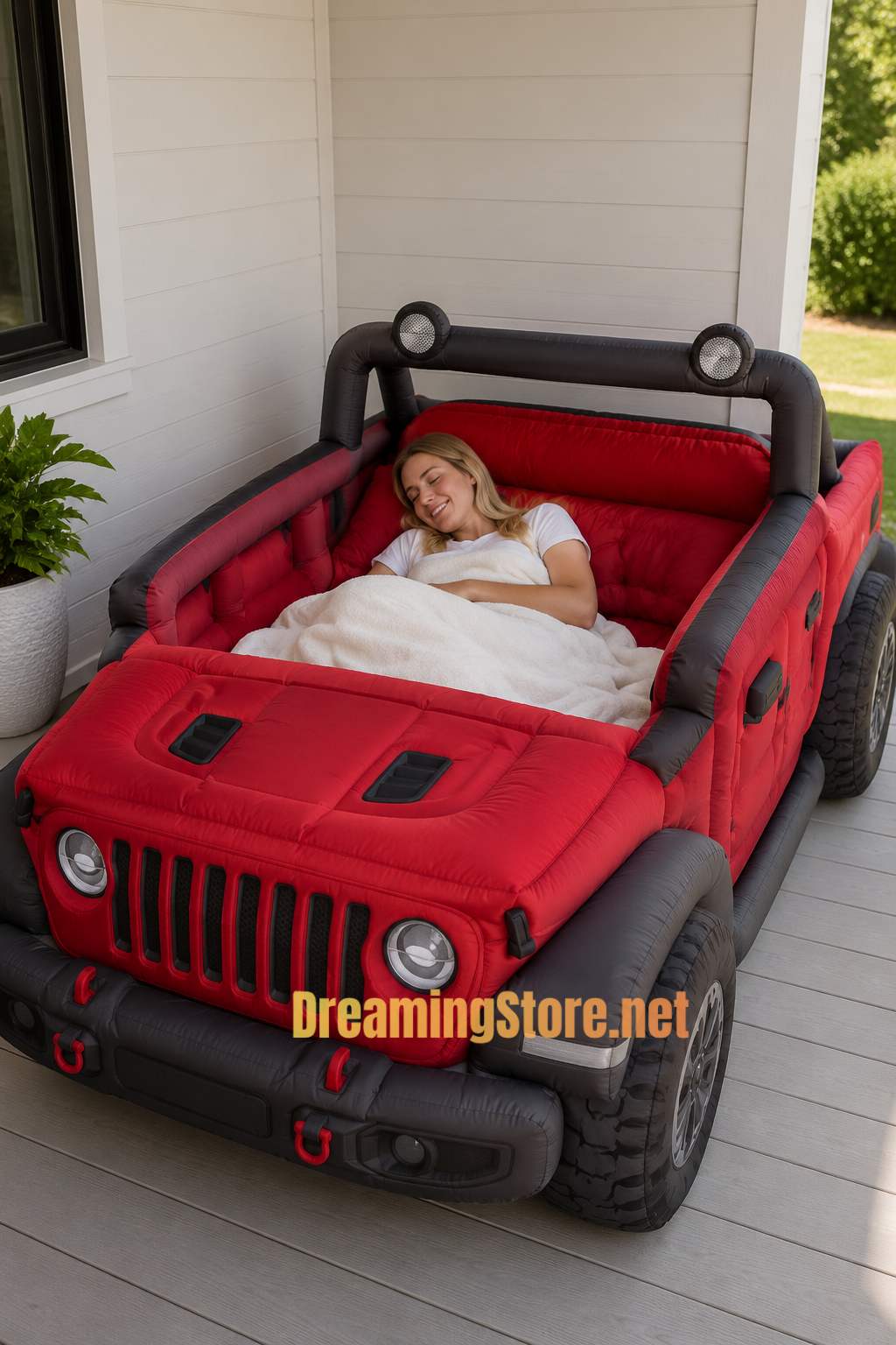 Jeep car-shaped inflatable beds
