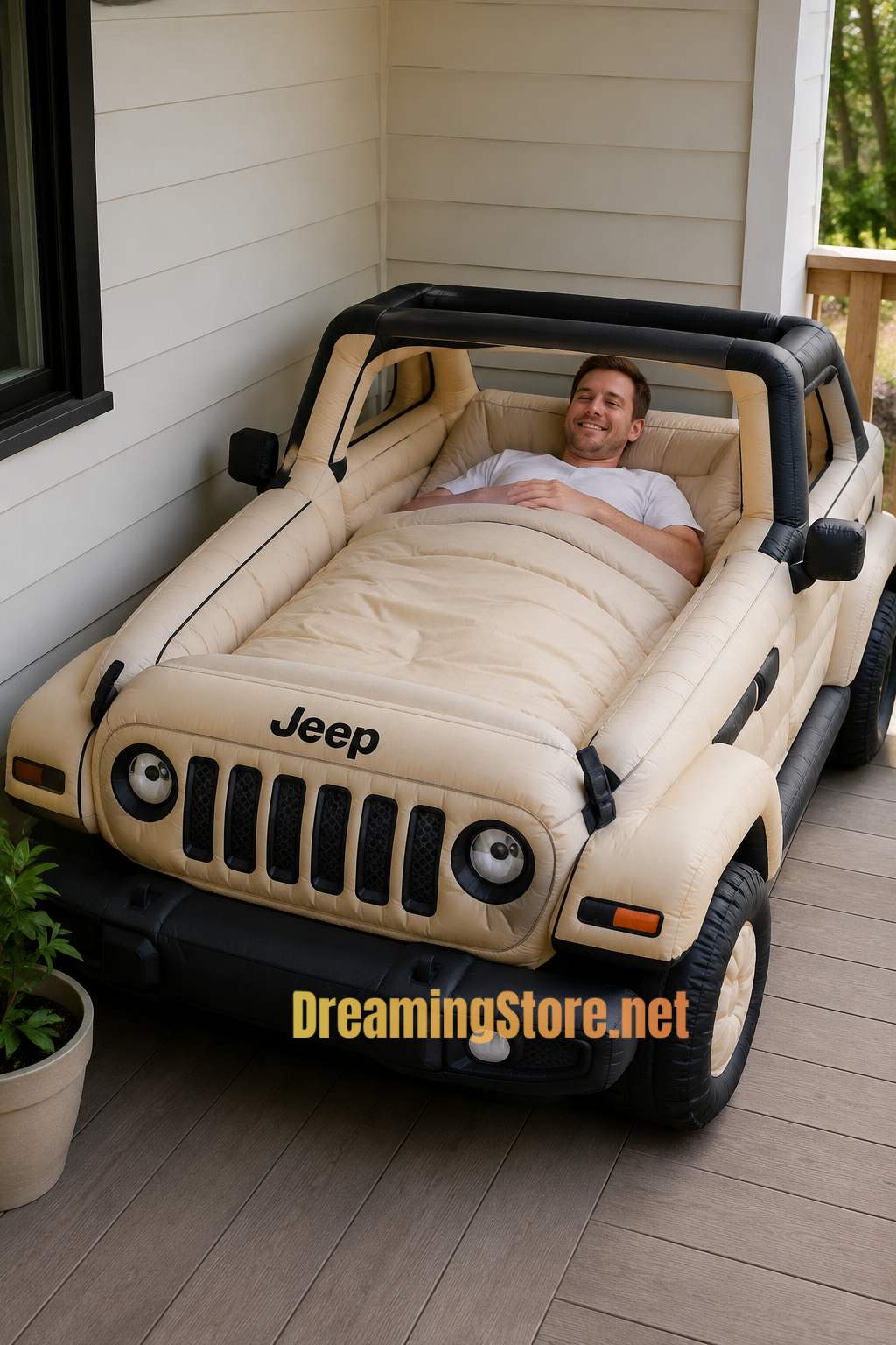 Jeep car-shaped inflatable beds