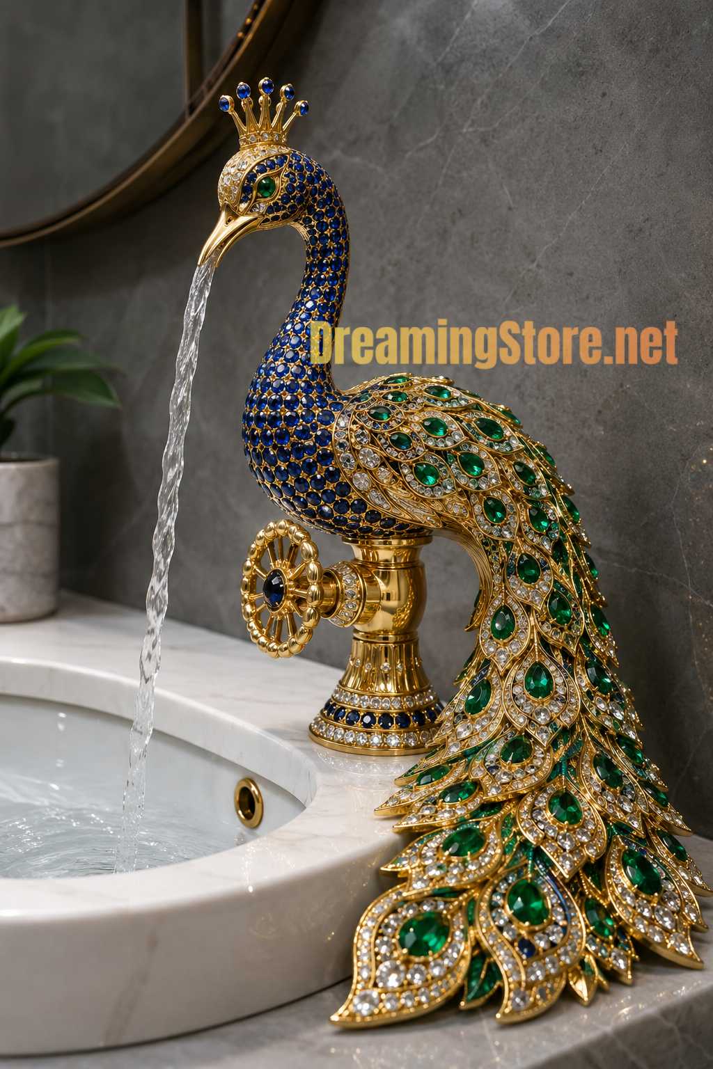 luxury peacock bathroom faucets