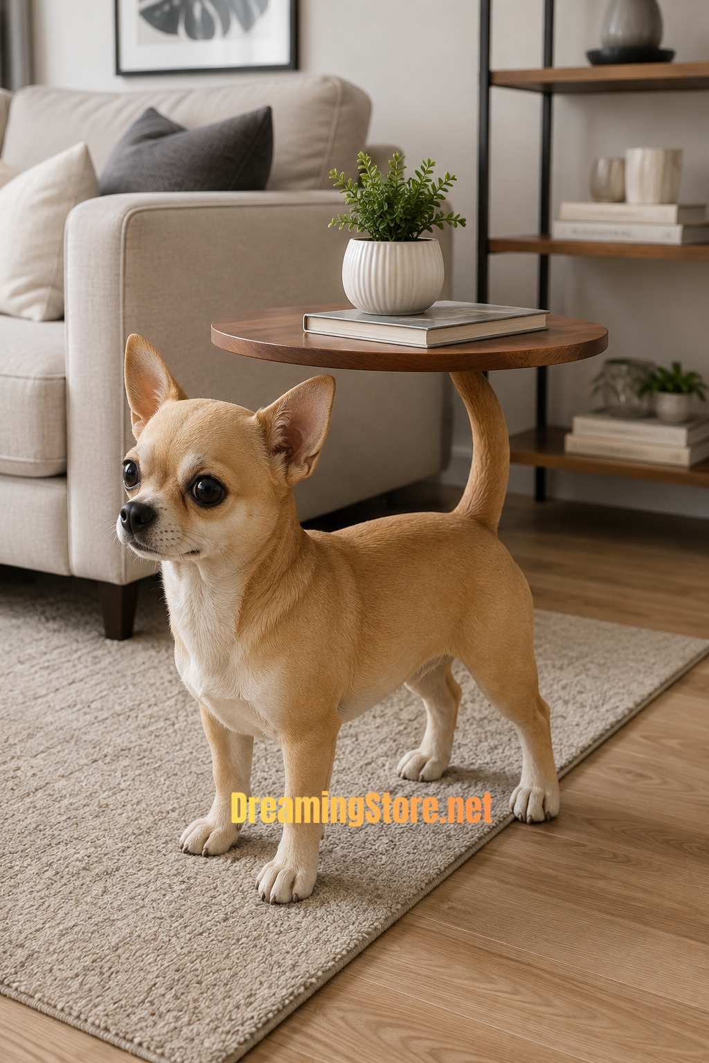 cute dog-shaped side table