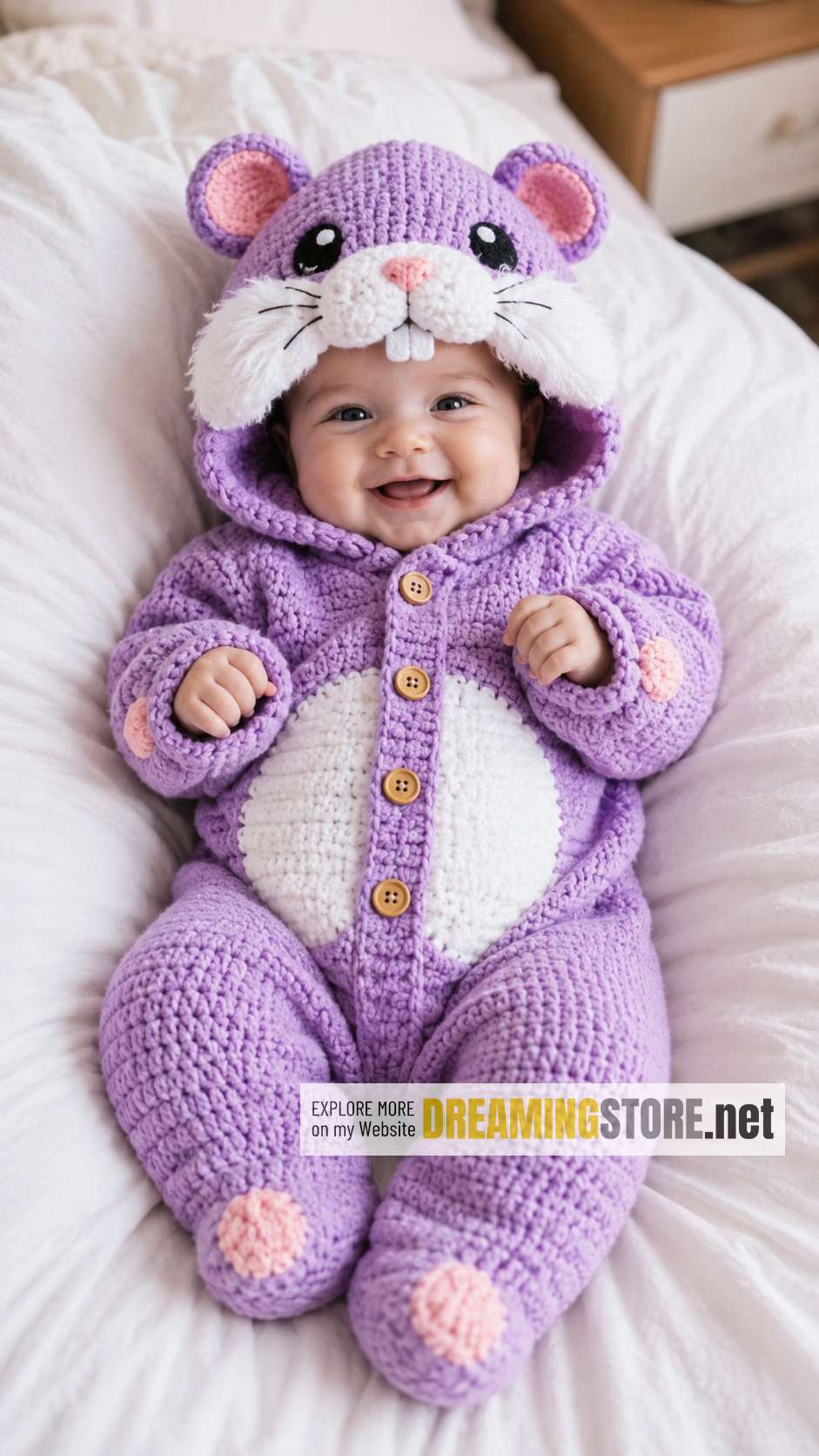Hamster Crochet Baby Suit