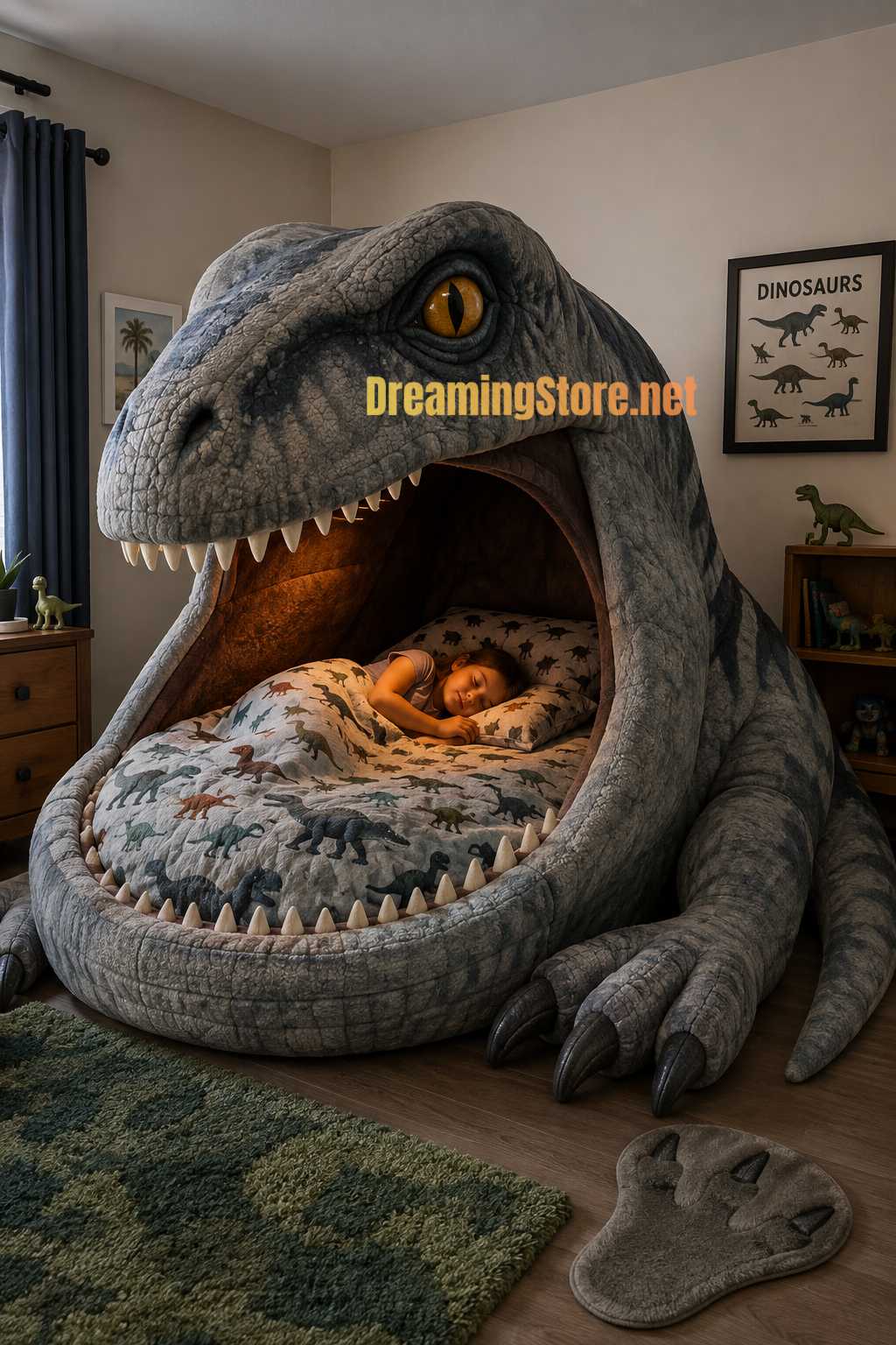 inflatable dinosaur kid beds