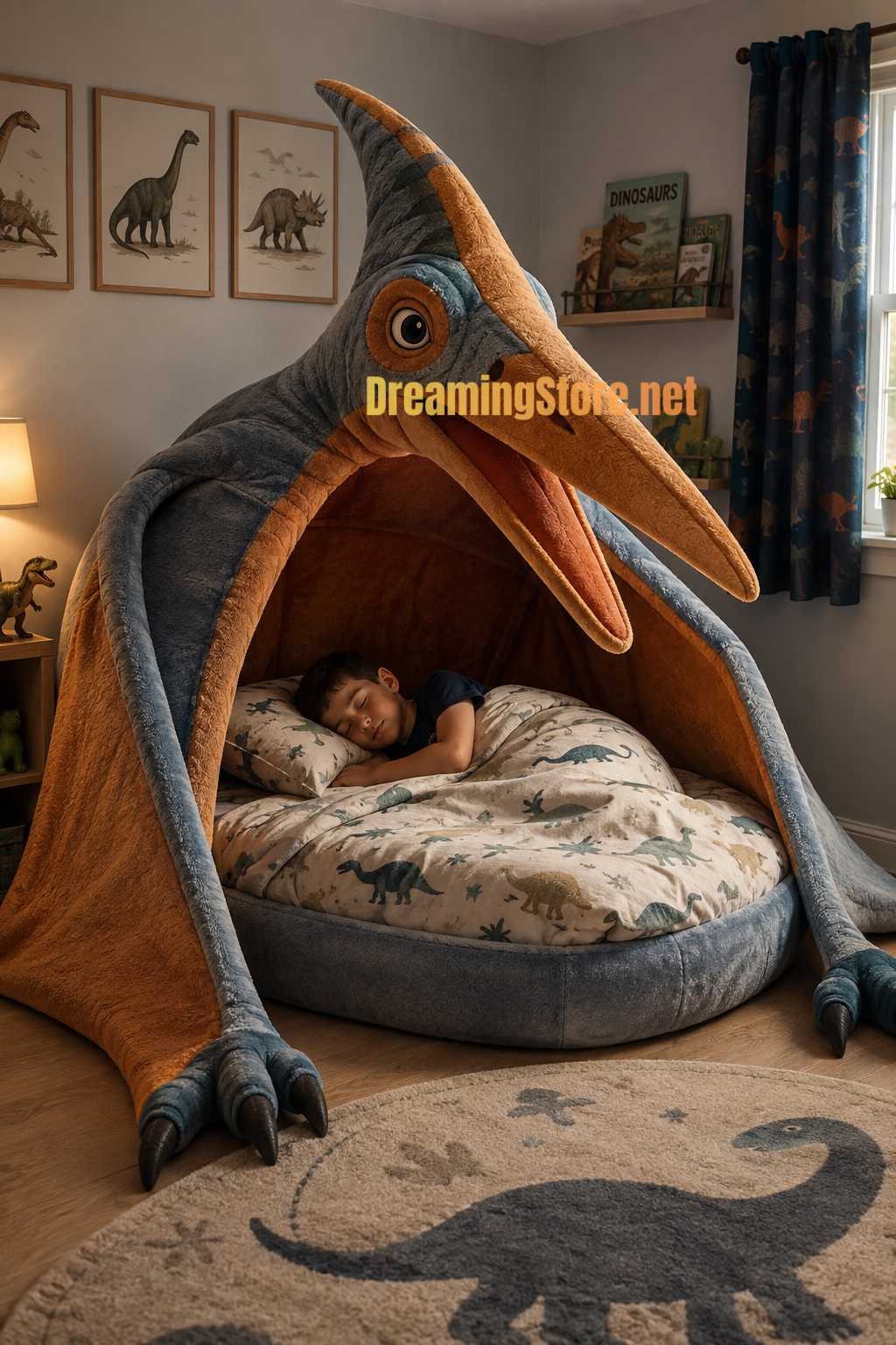 cute dinosaur shaped bed