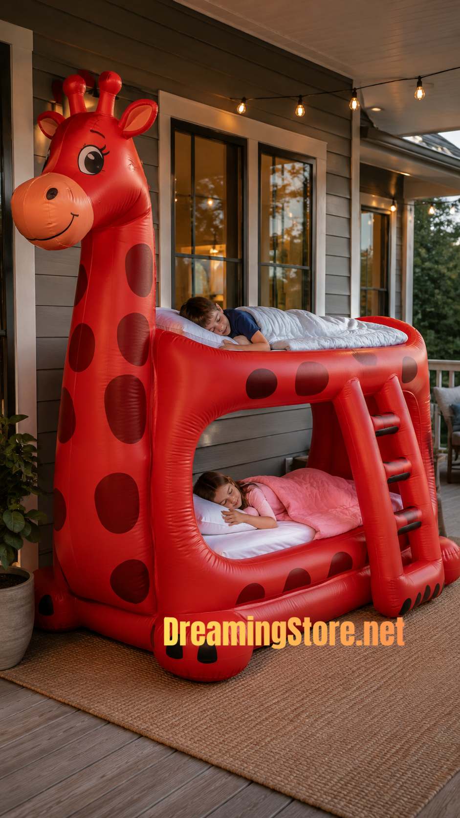 giraffe-shaped bunk beds