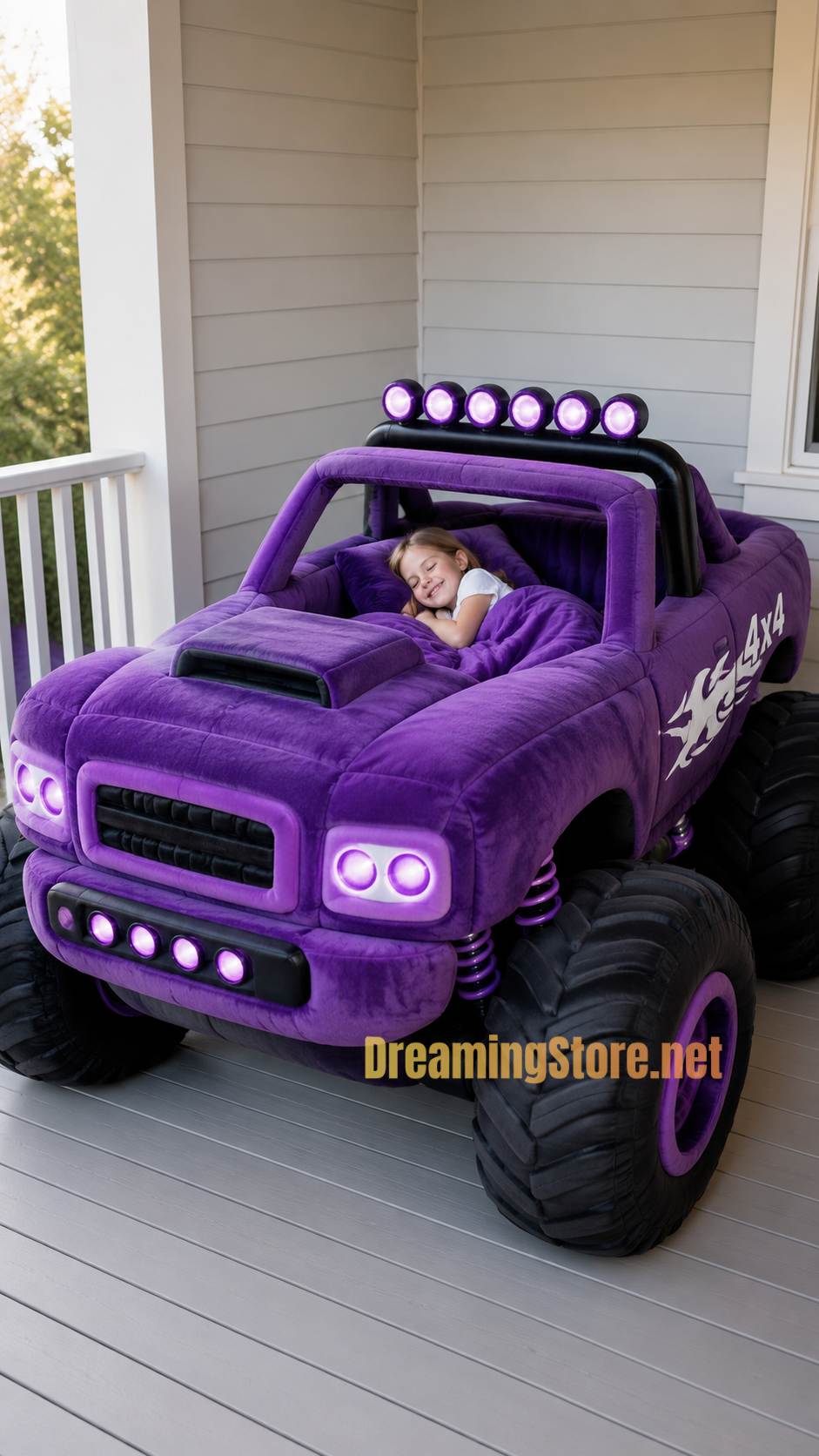 Fluffy Inflatable Monster Truck Bed