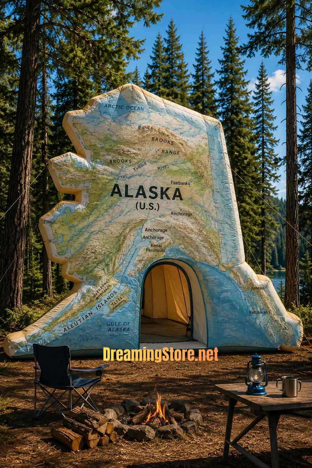 state-shaped inflatable tents