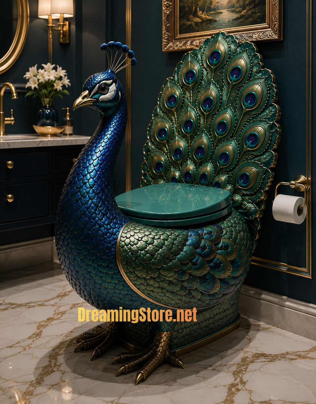 Luxury Peacock Toilet