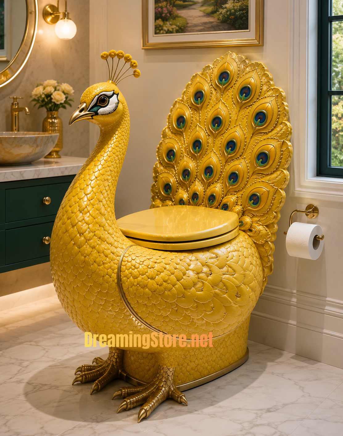 Luxury Peacock Toilet
