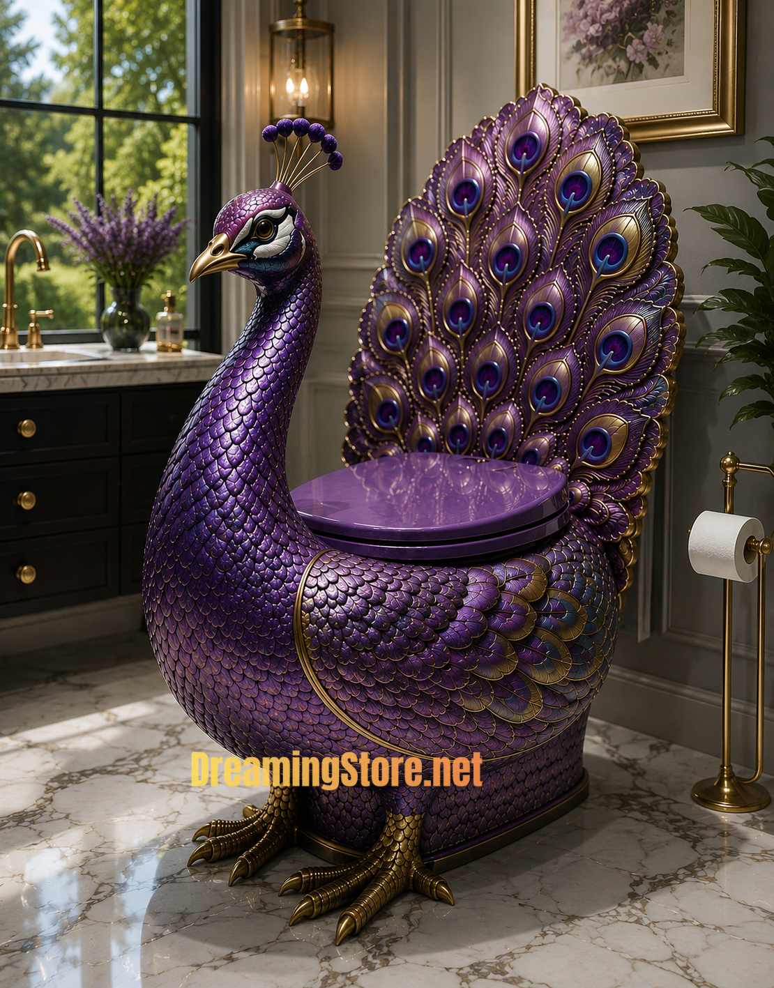 cute peacock-shaped toilets