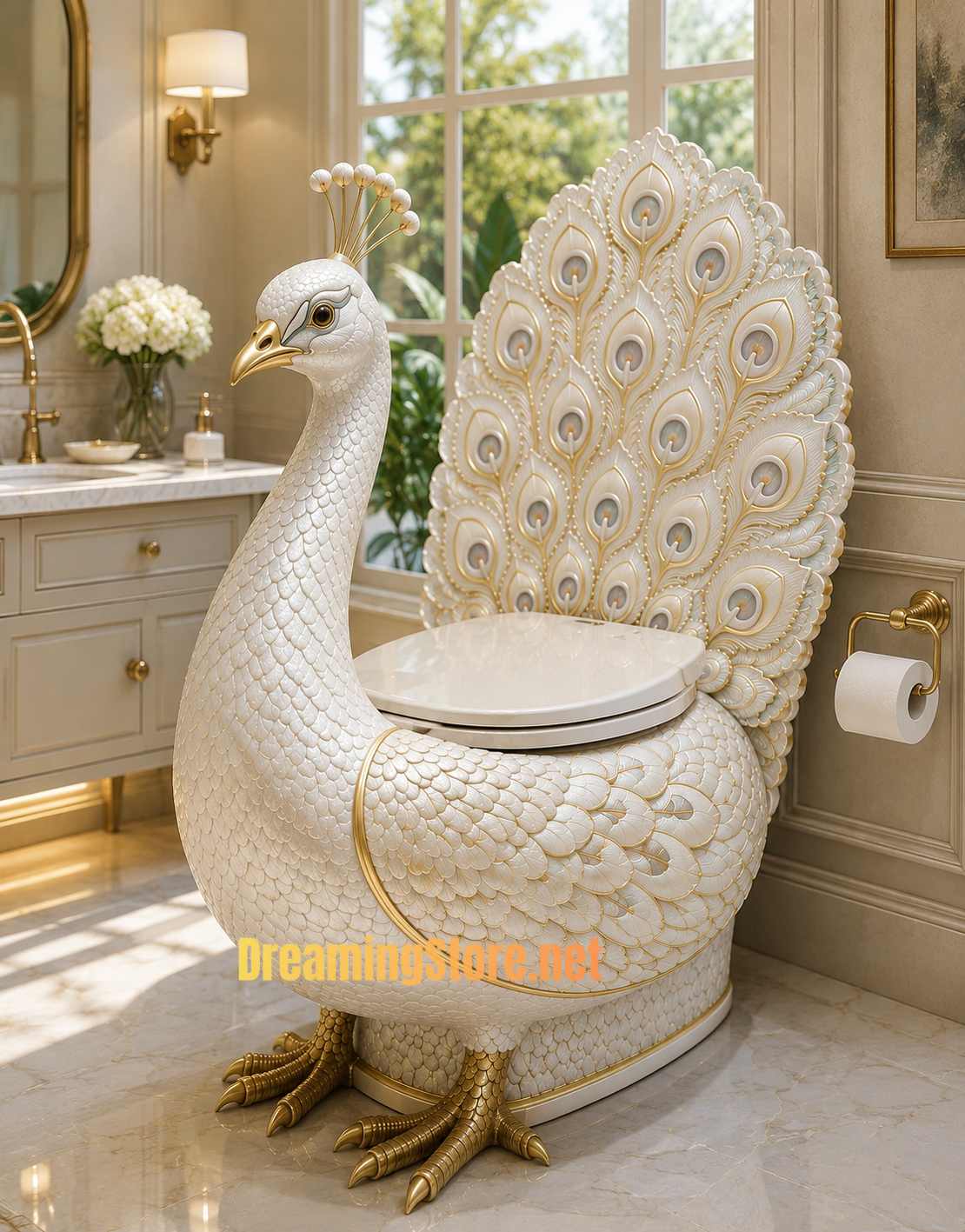 cute peacock-shaped toilets