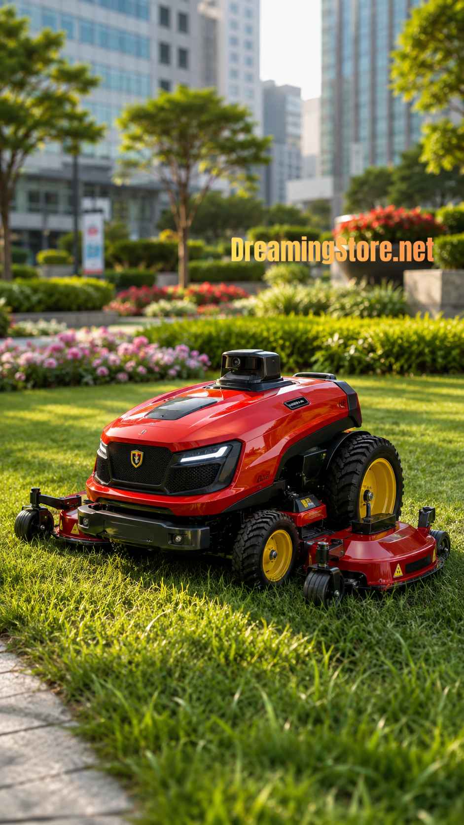 tiny tractor shaped lawn mower