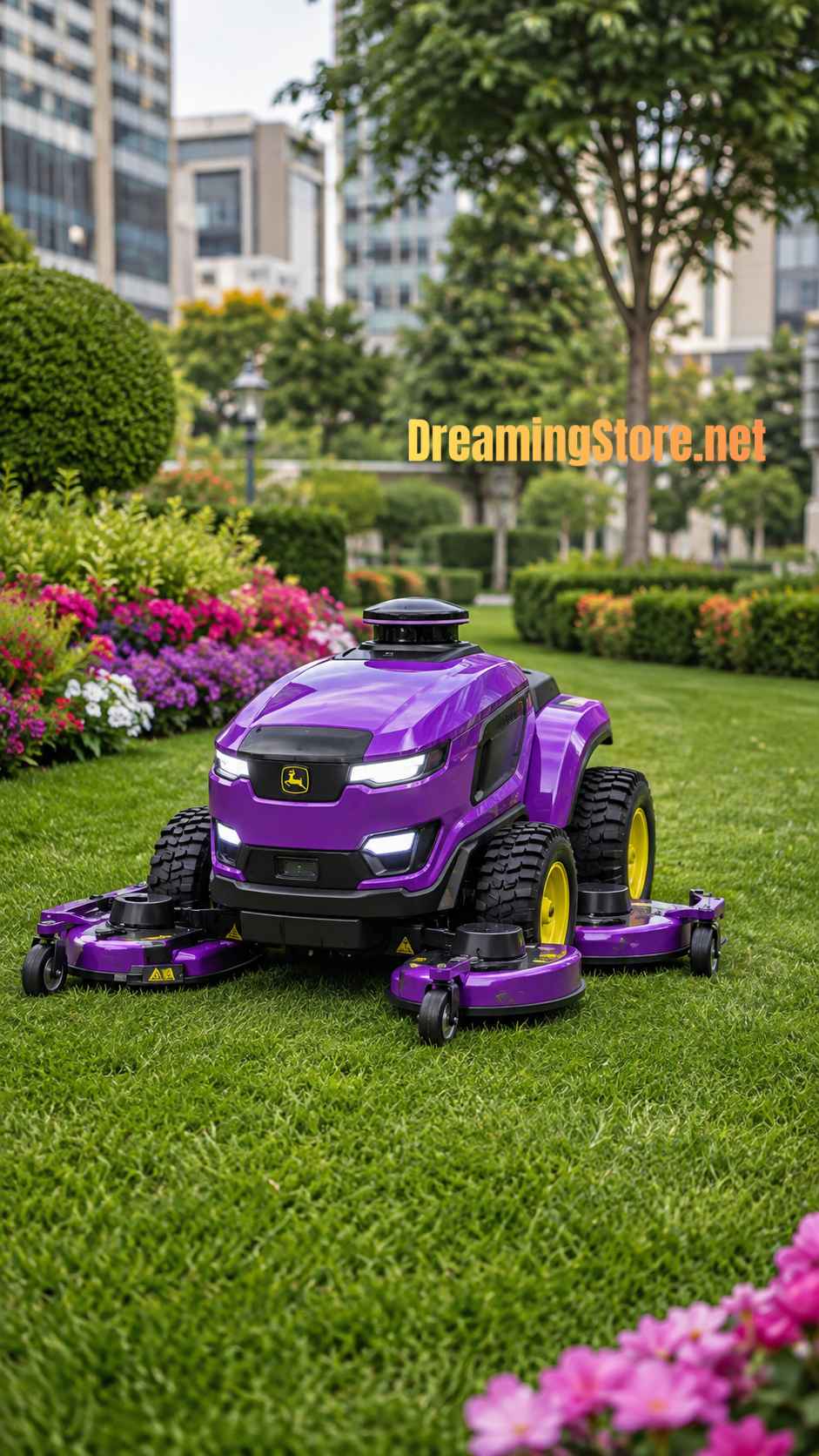 tiny tractor shaped lawn mower