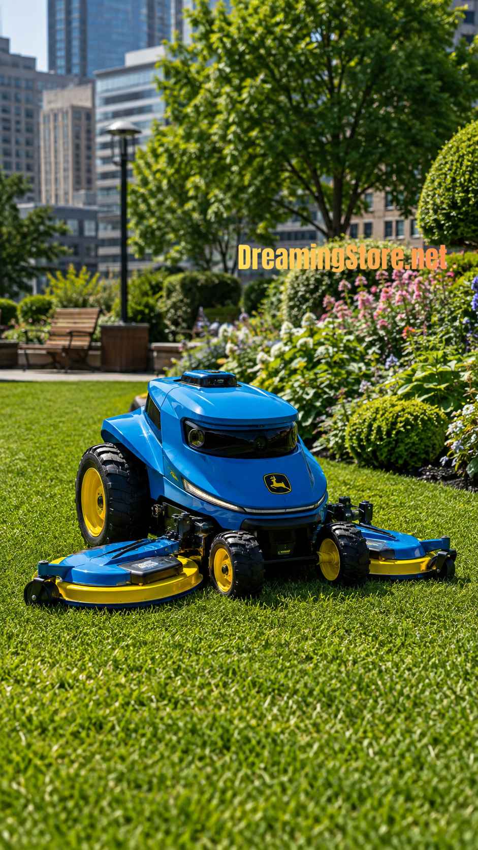 Mini robotic tractor lawn mowers