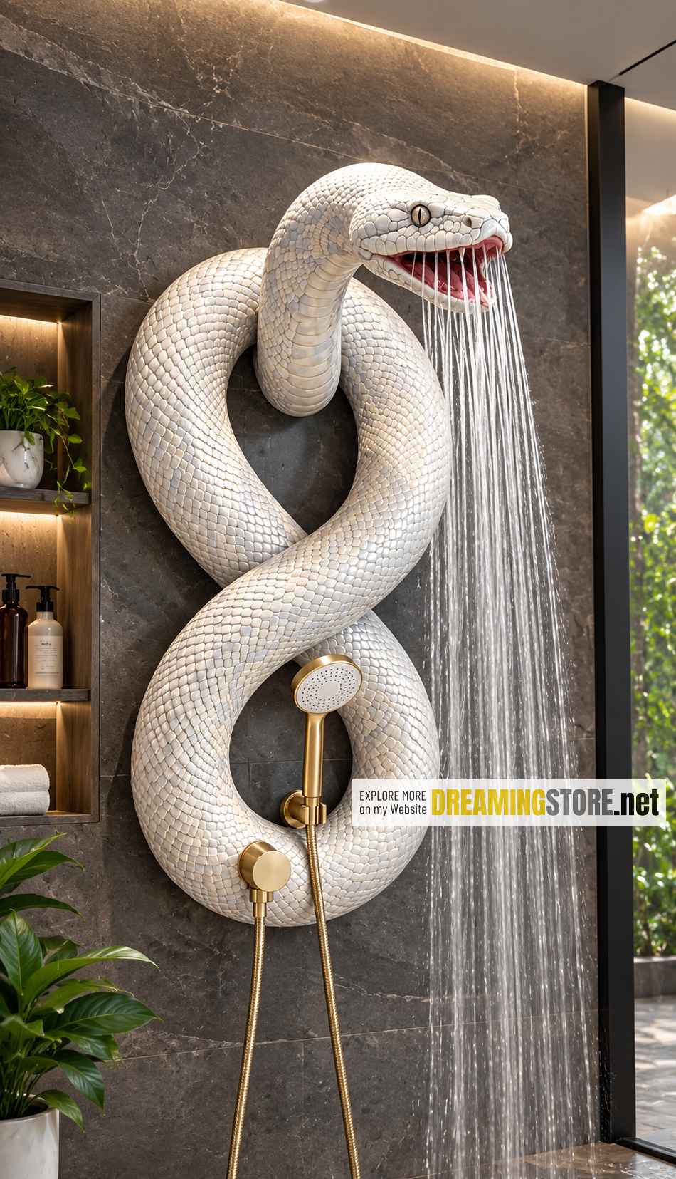 Stunning Snake Shaped Shower