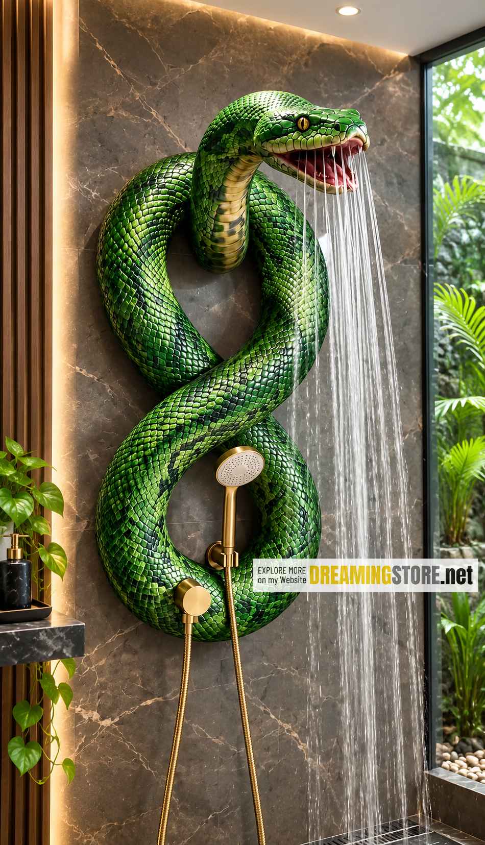 Stunning Snake Shaped Shower