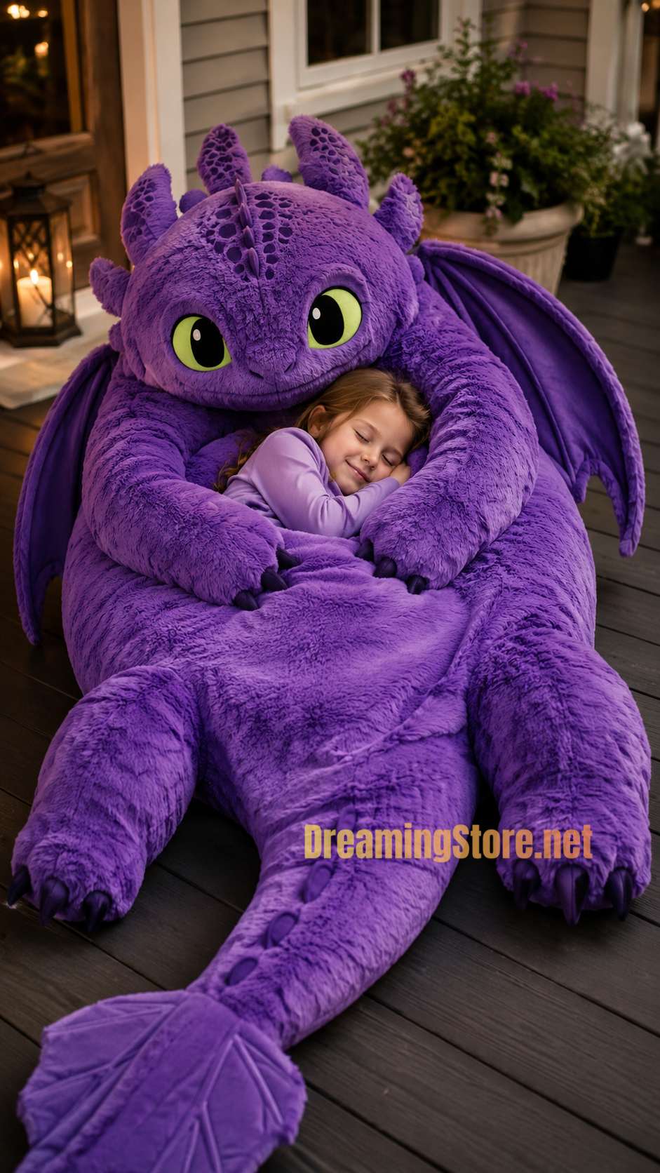 Toothless shaped sleeping bag