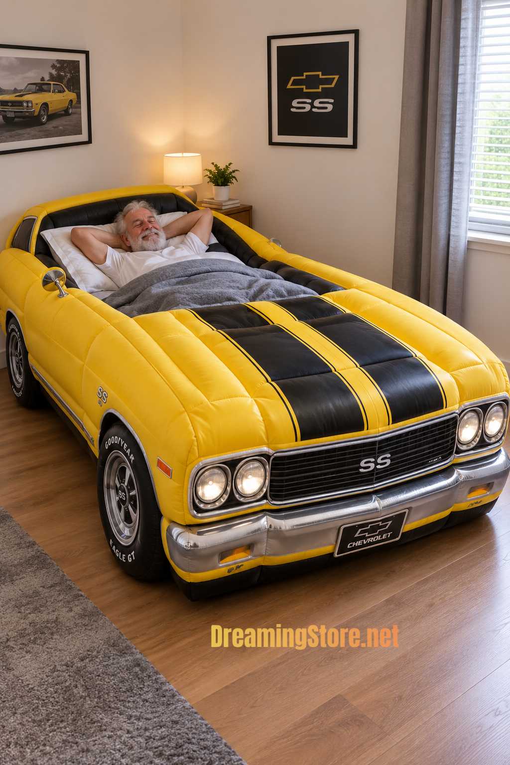 inflatable Chevy SS shaped bed