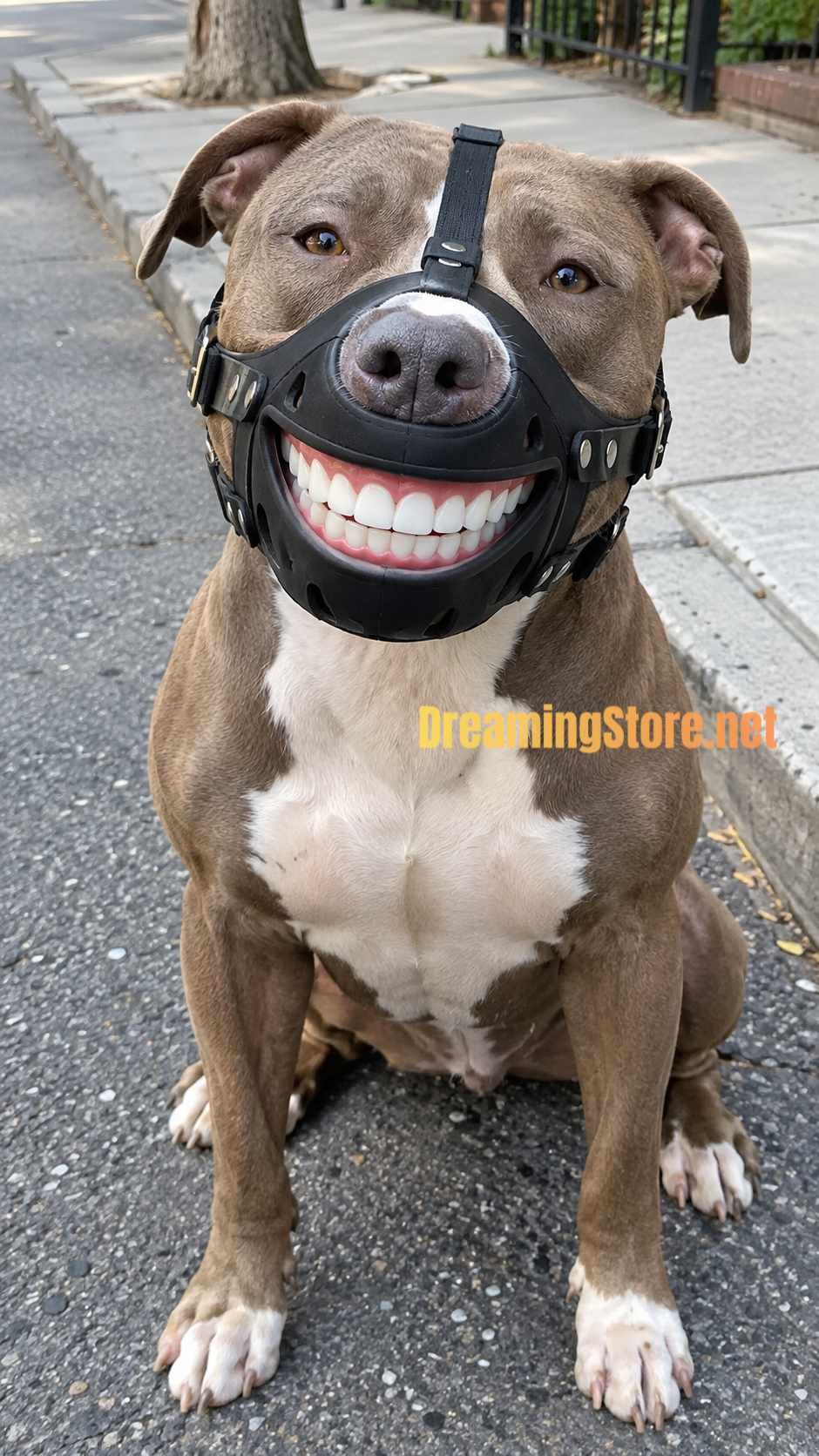 Grinning Teeth Dog Mask