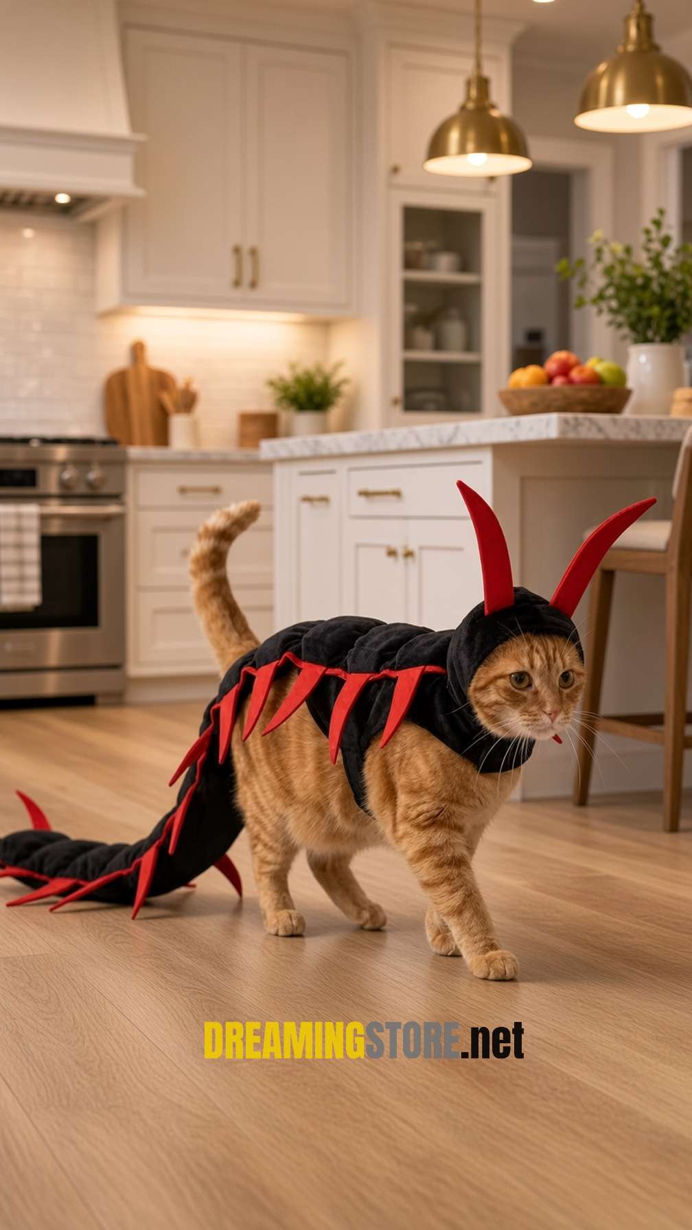 Halloween centipede cat costume