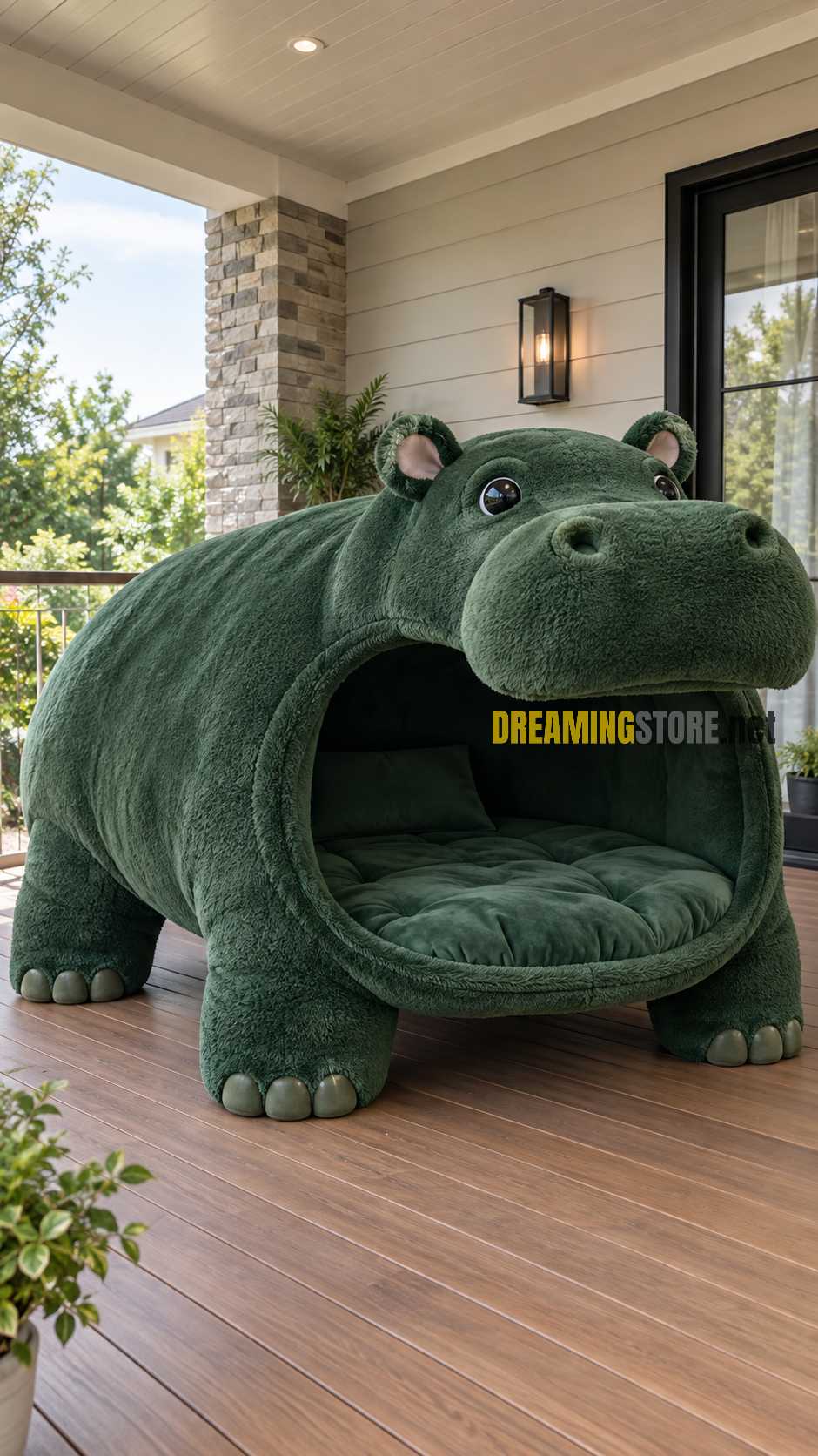 cute hippo lounging pods