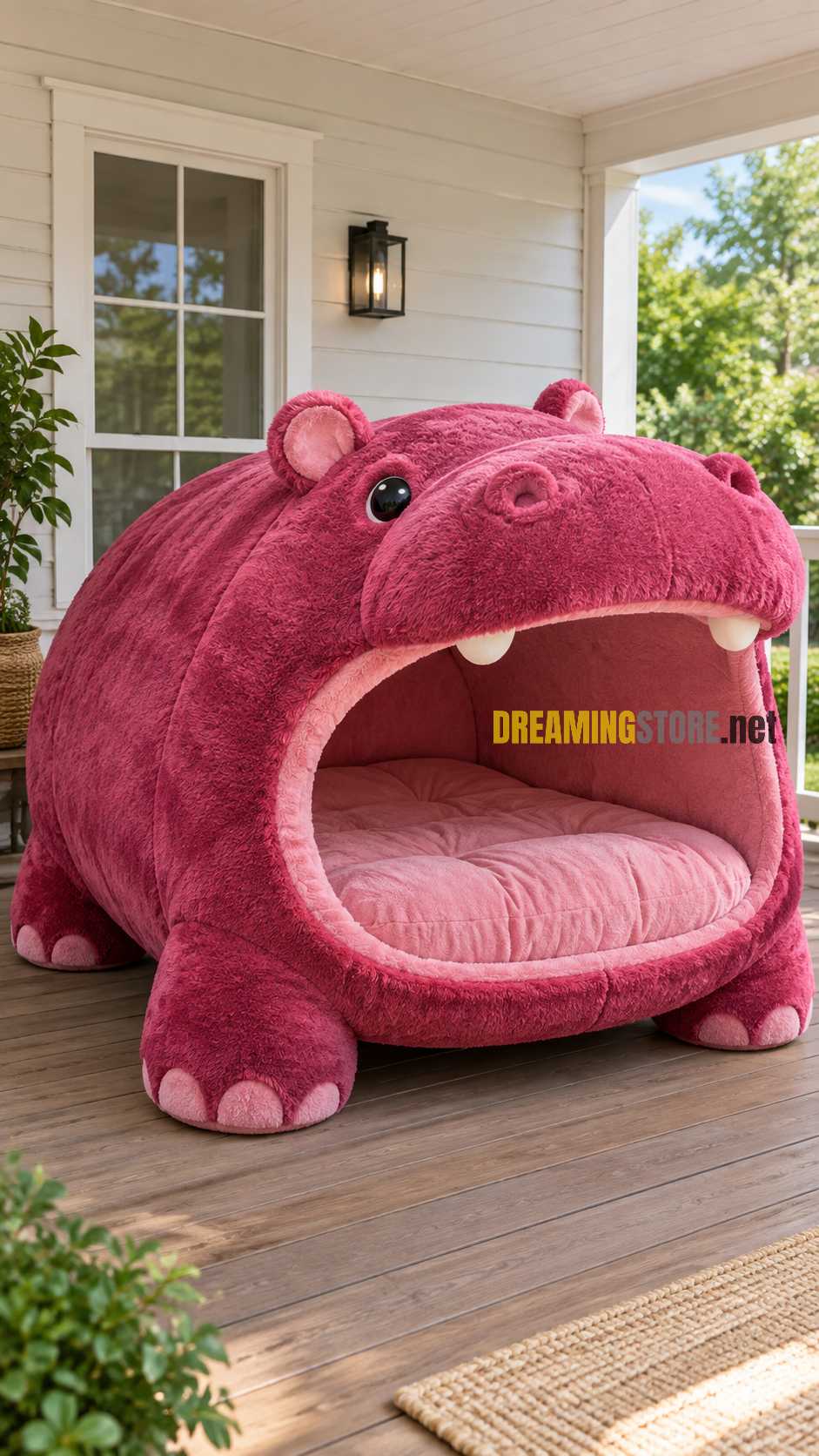 cute hippo lounging pods