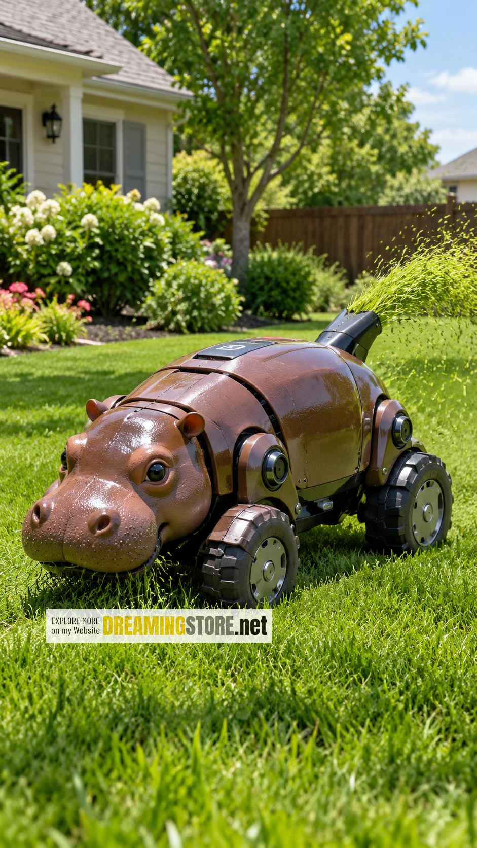 robot hippopotamus lawn mowers