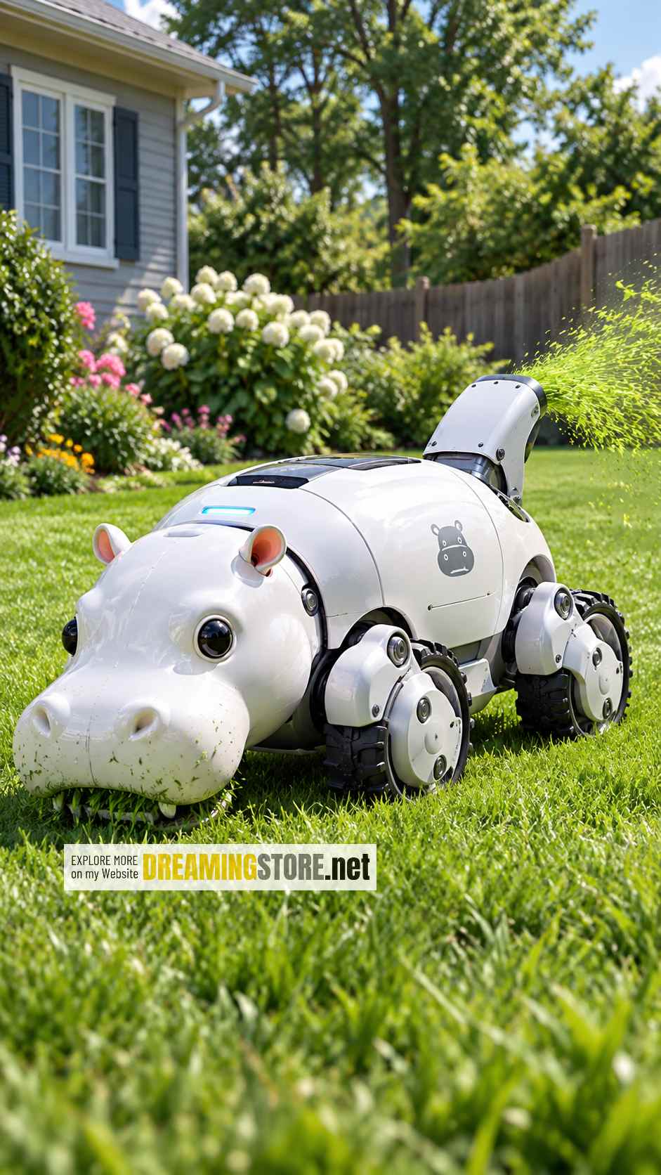 robot hippopotamus lawn mowers
