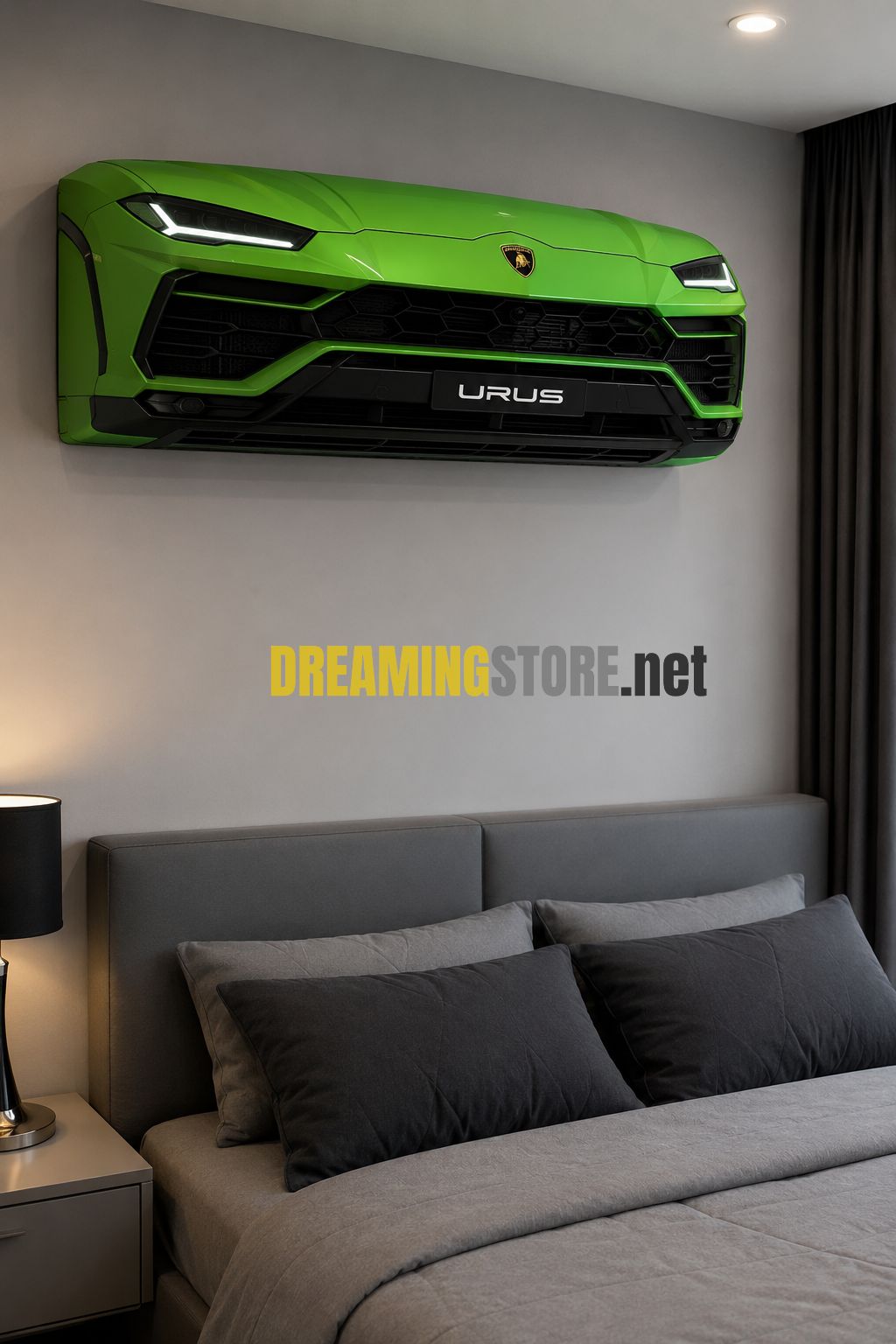 Lamborghini-shaped air conditioner cover