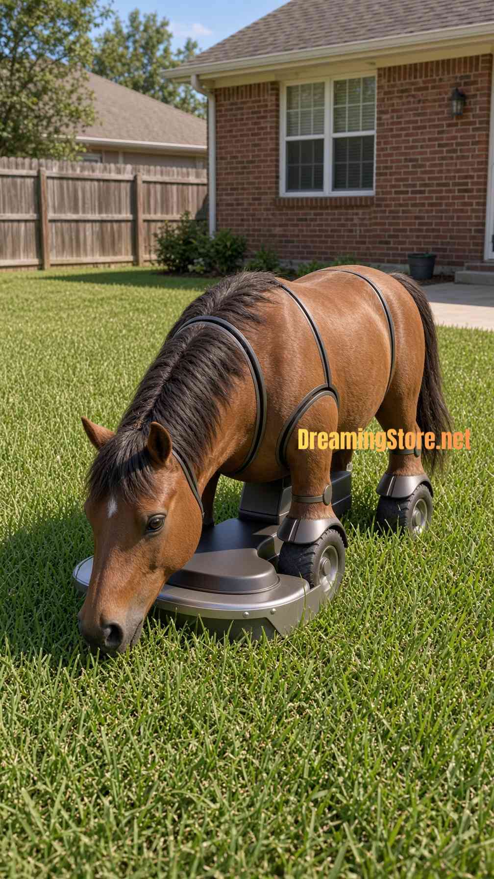 Cute Robot Horse Lawn Mower