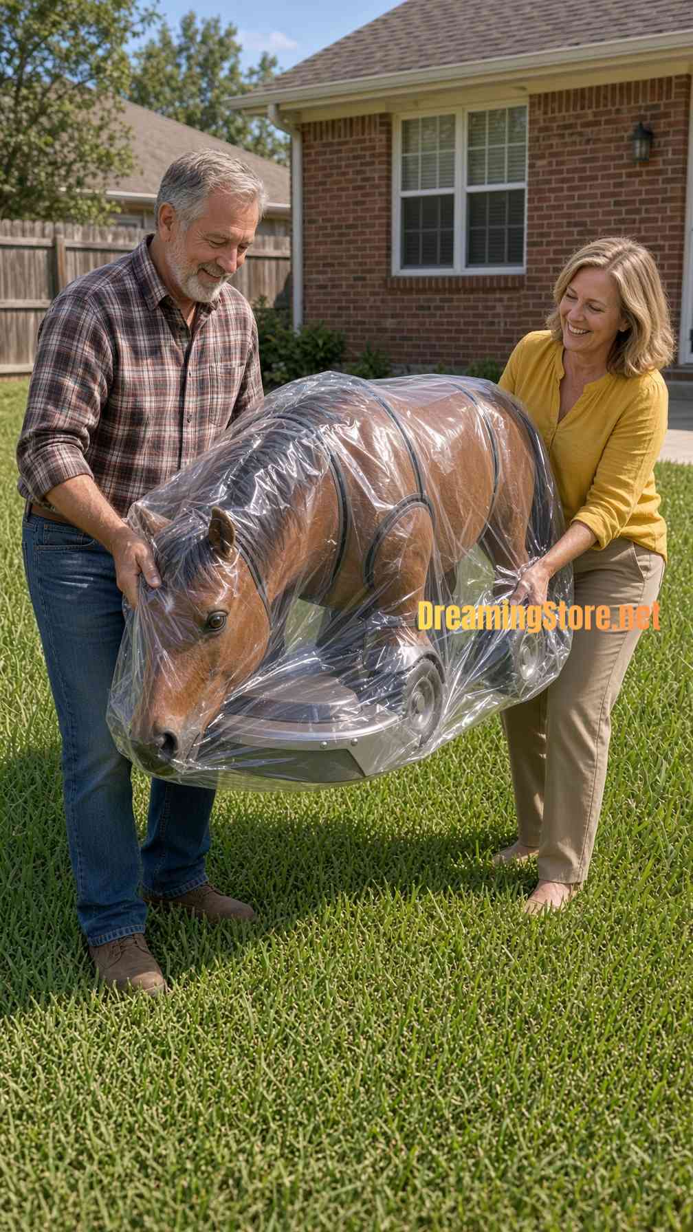 Cute Robot Horse Lawn Mower