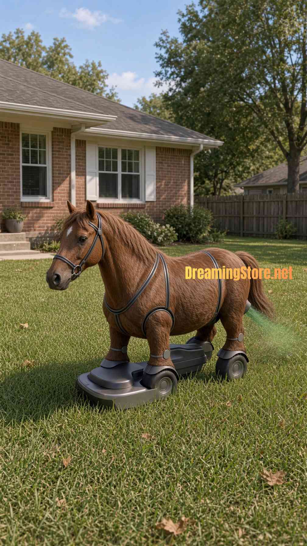 horse-shaped robot lawnmowers