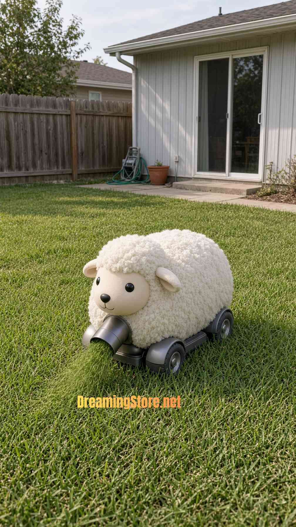 sheep-shaped robotic lawnmower