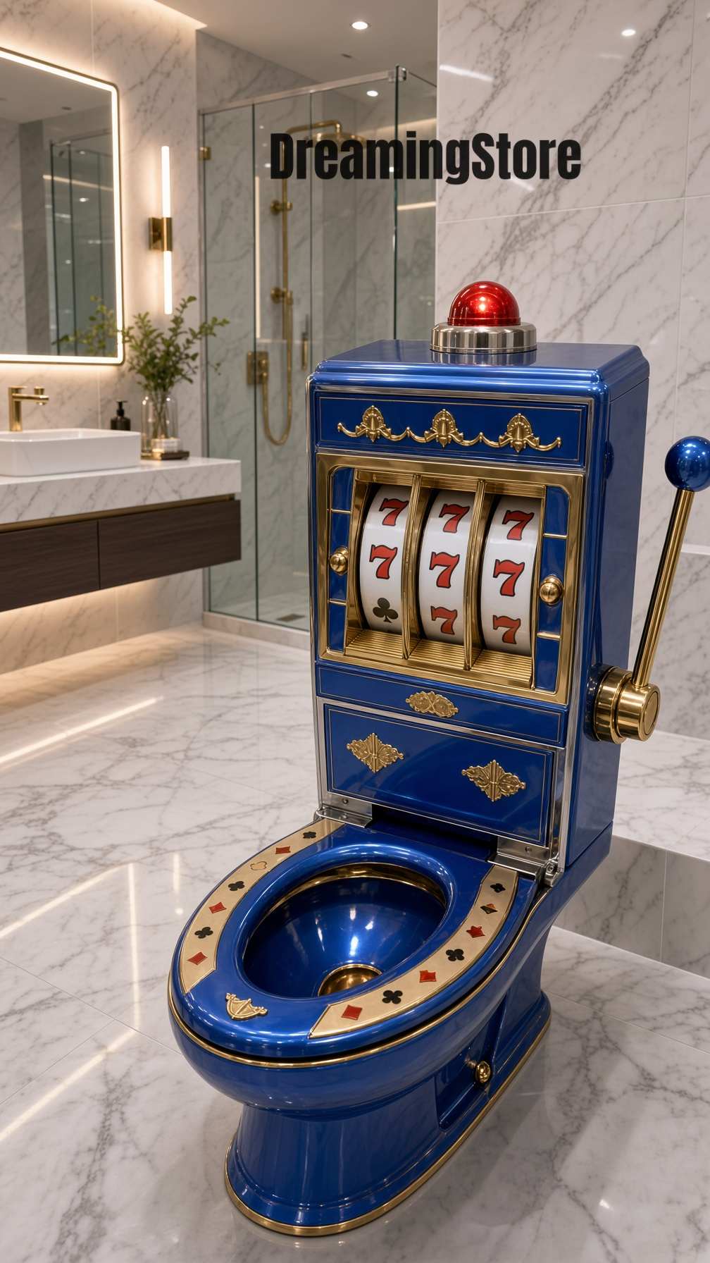 Slot machine-style toilet