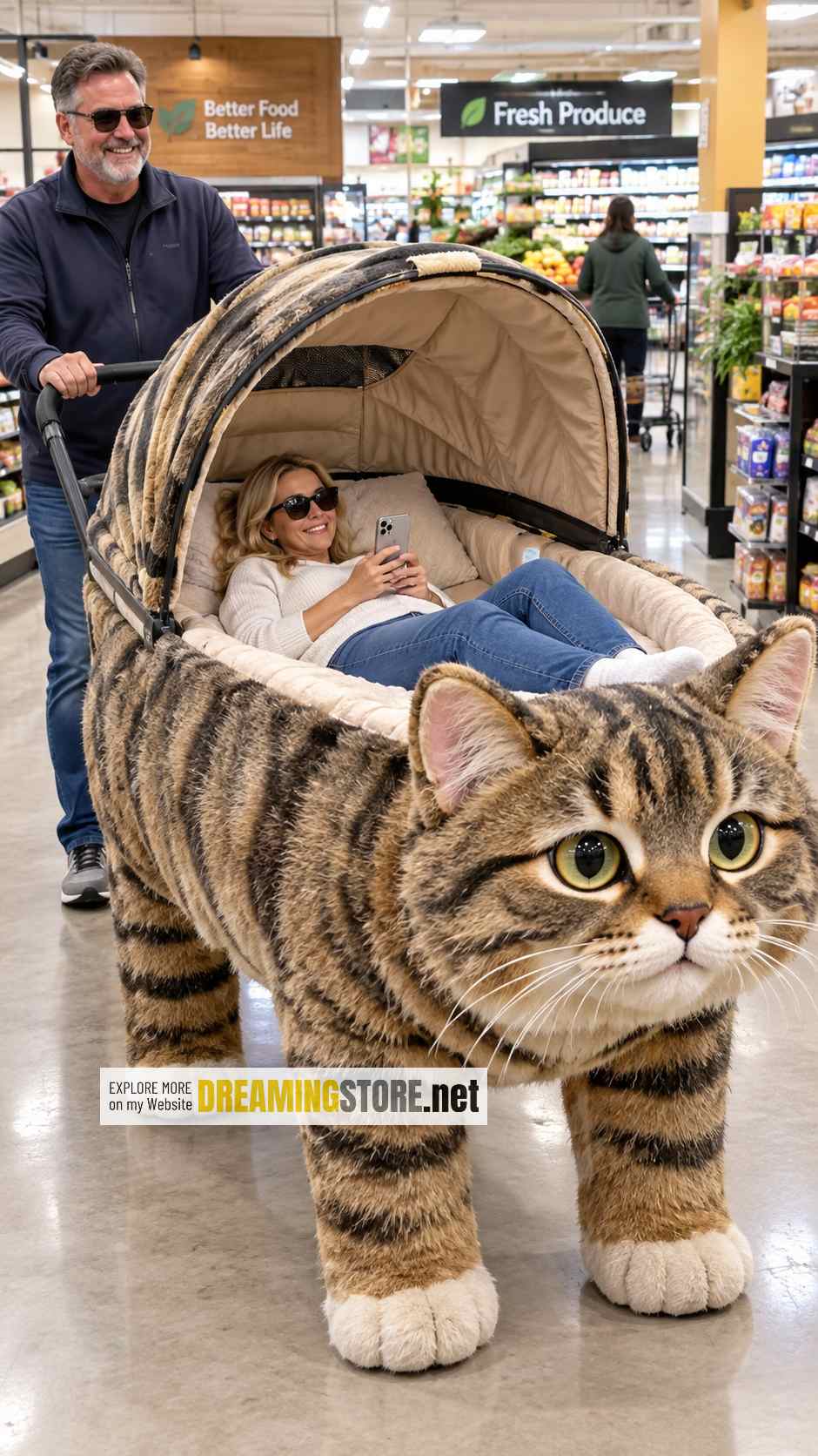 Giant Cat Shaped Adult Stroller
