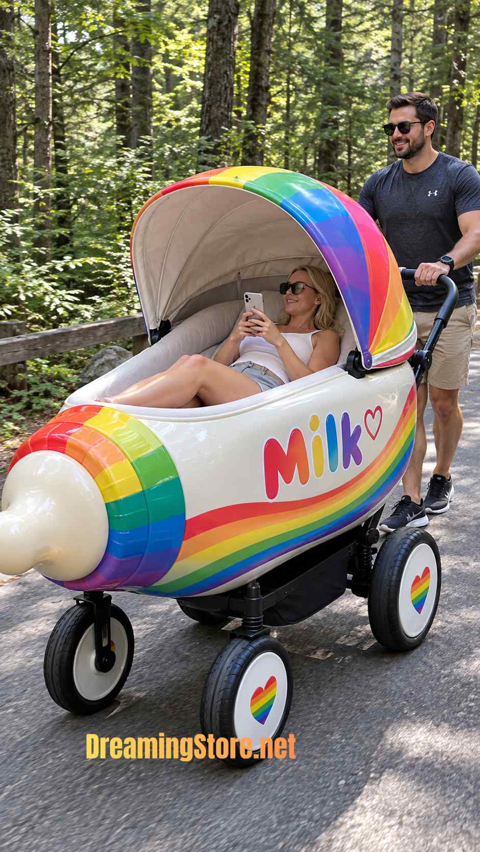 Milk bottle adult stroller: Features, specs & custom design ideas
